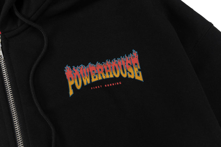 パワーハウスジム　FIRST BURNING HOODIE ZIPパーカー パワーハウスジム FIRST BURNING HOODIE ZIP – Powerhouse Gym Japan